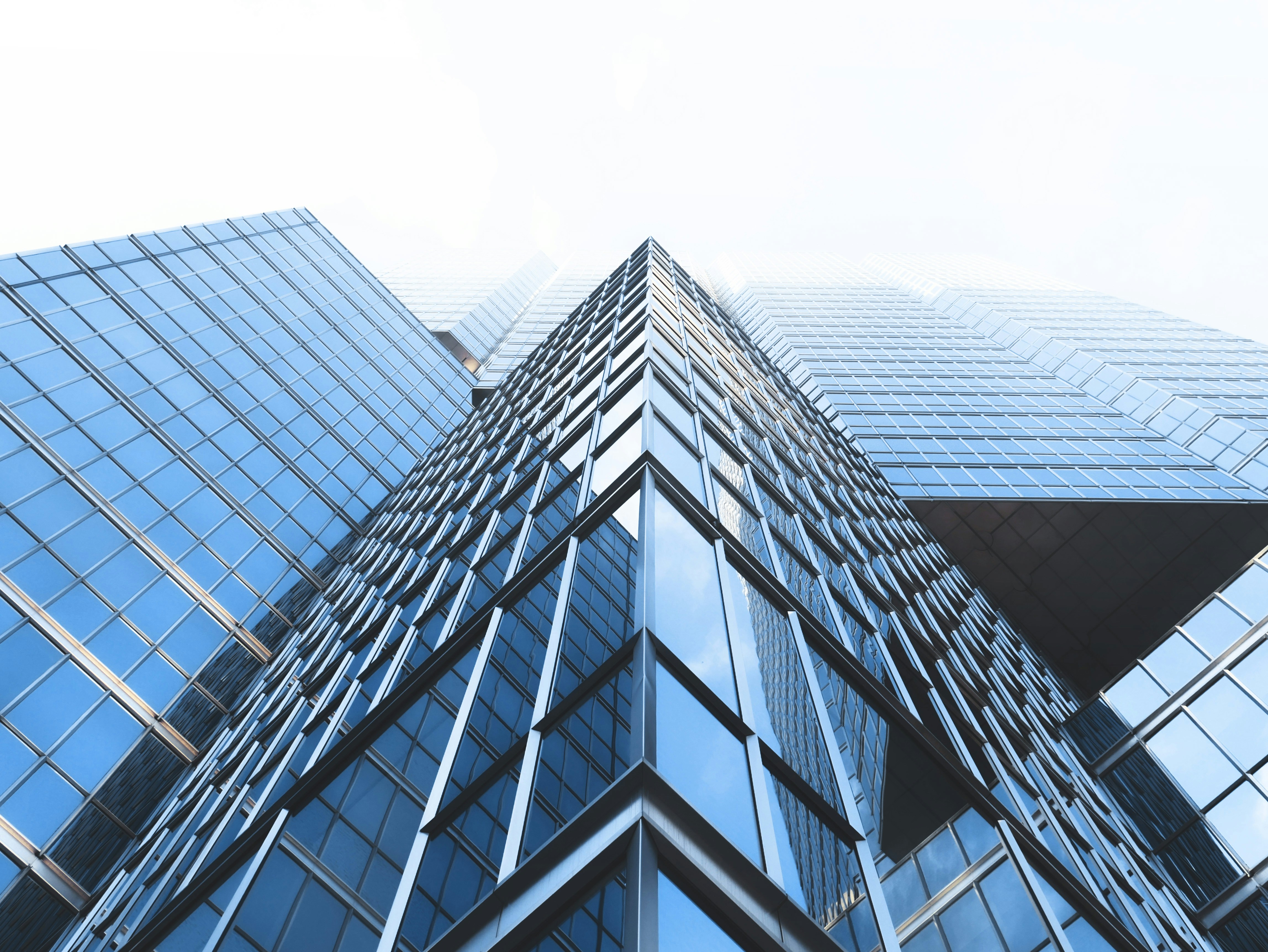 Commercial office building with glass windows